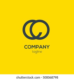 C & Q  Letter logo Design vector 