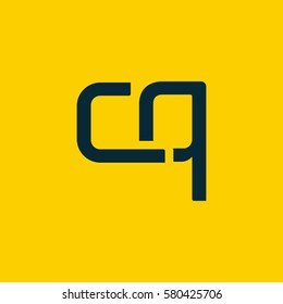 C & Q Letter logo design vector element
