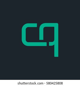 C & Q Letter logo design vector element
