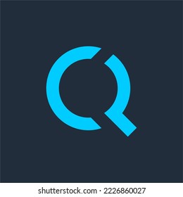 Forma de logotipo de los bucles C Q