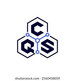 C Q S is connected by a hexagon	
