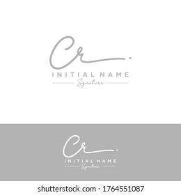 C R CR Initial letter handwriting and signature logo.