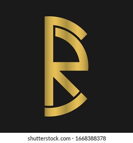 C , R  , CR , RC letter logo design with creative modern typography