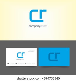 C & R Letter logo, with Business card Template
