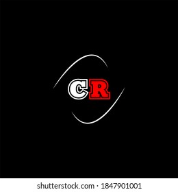 C R letter logo creative design on black color background, cr monogram