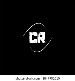 C R letter logo creative design on black color background, cr monogram