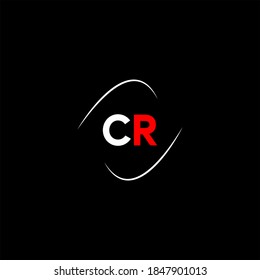 C R letter logo creative design on black color background, cr monogram