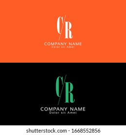 C & R Letter logo design