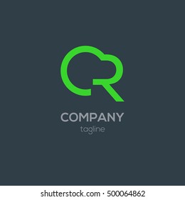 C & R Letter logo design
