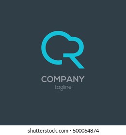 C & R Letter logo design

