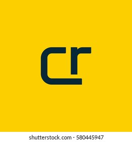 C & R Letter logo design vector element
