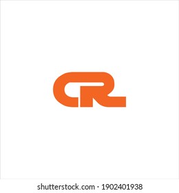 C R letter logo vector design on white color background. cr icon