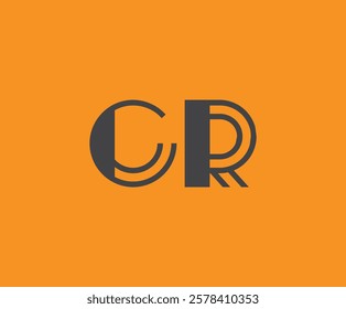 C and R logo design. CR abstract Letters Logo Monogram. This logo design is the process of creating a visual symbol that represents a brand, company, or individual.