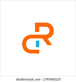 C R logo design vector sign