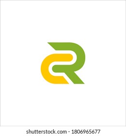 C R logo design vector sign