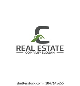 C Vector de logotipo inmobiliario
