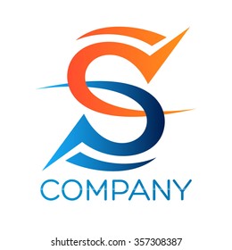 C and S company linked letter logo