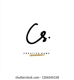 C S CS Initial abstract logo concept vector