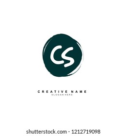 C S CS Initial abstract logo concept vector