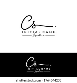 C S CS Initial letter handwriting and signature logo.