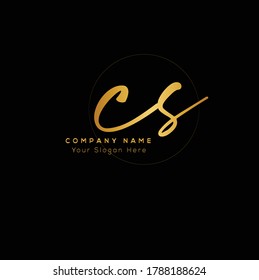 C S CS Initial letter handwriting and signature logo. Beauty vector initial logo .Fashion, boutique, floral and botanical