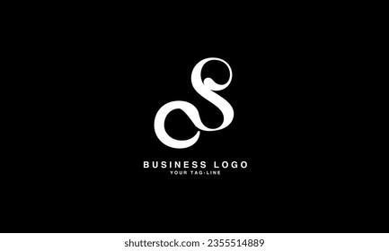 Monograma con logotipo de letras abstractas C, S, CS, SC