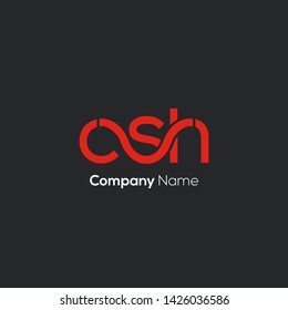 C S H letters joint logo design 