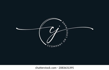 C S Logo inicial de la firma de escritura a mano, firma inicial, diseño elegante del logotipo
plantilla vectorial.