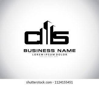 C S Initial logo concept with building template vector.