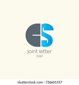 C S joint logo bold letter design template
