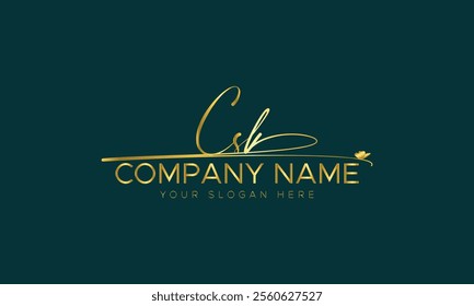 C s k initial signature logo vectors eps file