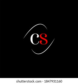 C S letter logo creative design on black color background, cs monogram