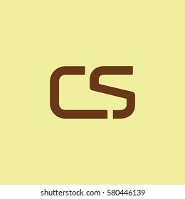 C & S Letter logo design vector element
