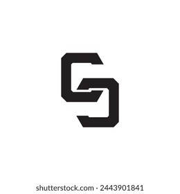 C  S Letter Logo Futuristic Arts