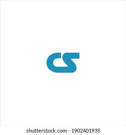 C S letter logo vector design on white color background. cs icon