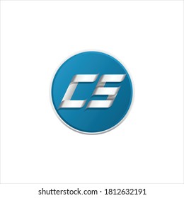 C and S letters, vector logo design.