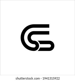 C S logo design vector sign