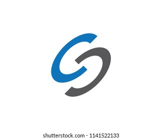 C S logo vector icon template