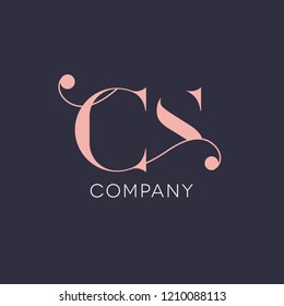 C S Logo Vintage Design