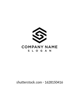 C and S logos and Hexagon shapes