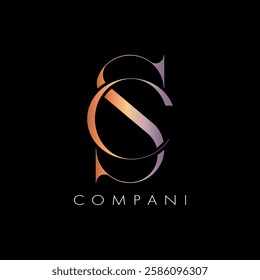 C and S monogram, luxury brand CS letters, logo design template, vector illustration
