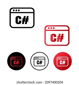 C Sharp Code Icon Illustration Stock Vector (Royalty Free) 2097400204 ...
