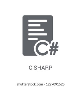 C sharp icon. Trendy C sharp logo concept on white background from Programming collection. Suitable for use on web apps, mobile apps and print media.