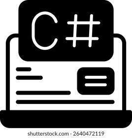 C Sharp Semi Solid Icon Design