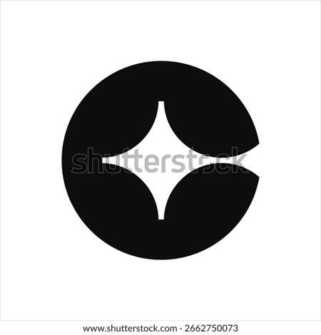 C and shine logo template idea vector