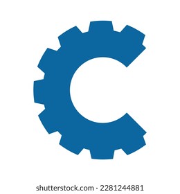 C simple gear logo template