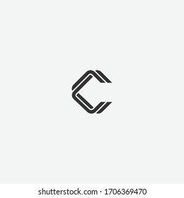 C diseños de letra única para logotipos e iconos