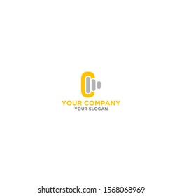 c sound pulse logo design vector