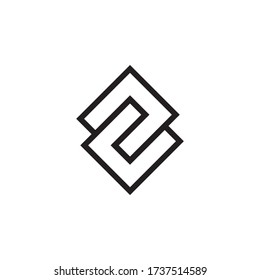 C-Quadrat-Linien Logo-Design-Vektor