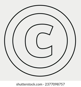 C Symbol trademark vector illustration